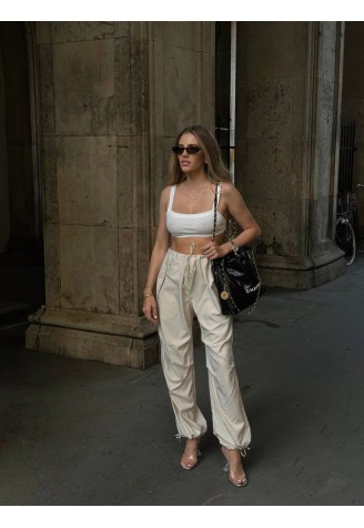Cargo Wide Pants Milk 