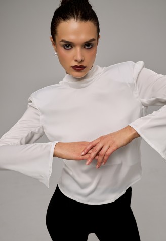 Легка Сатінова Сорочка Молочна