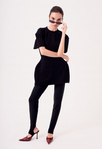 Легінси  зі штрибками Генерація 2 Чорний 