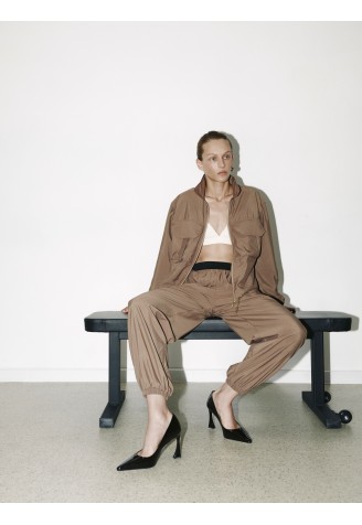 Штани з плащівки Бежеві